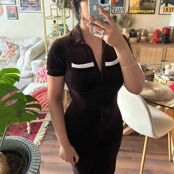 Peachy Den Kernel velvet jumpsuit - Picture 3 of 4